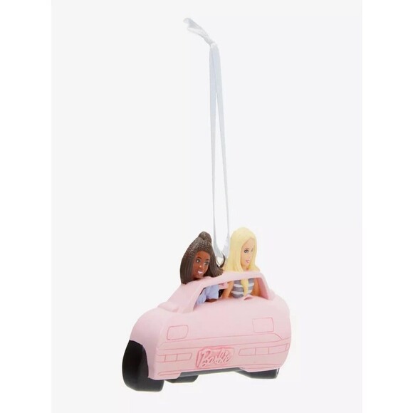 BARBIE Christmas Tree Ornament Pink Corvette HALLMARK Ribbon Hanger NEW IN BOX - Picture 7 of 8